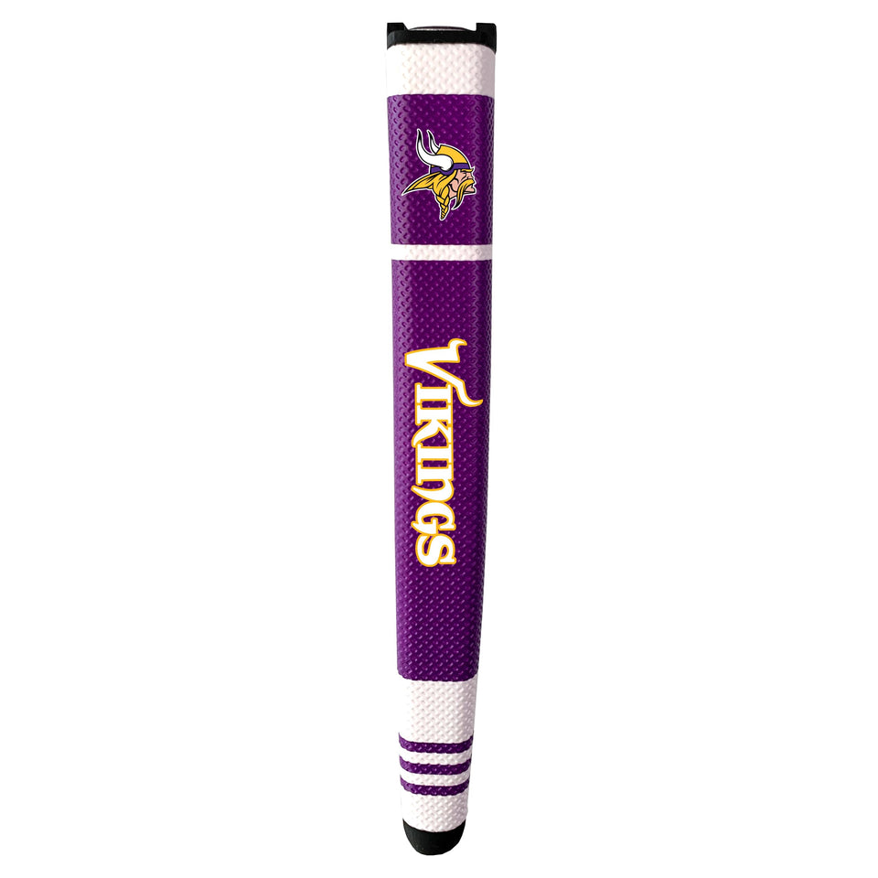Team Golf Minnesota Vikings putter grip offers comfortable control on the green.