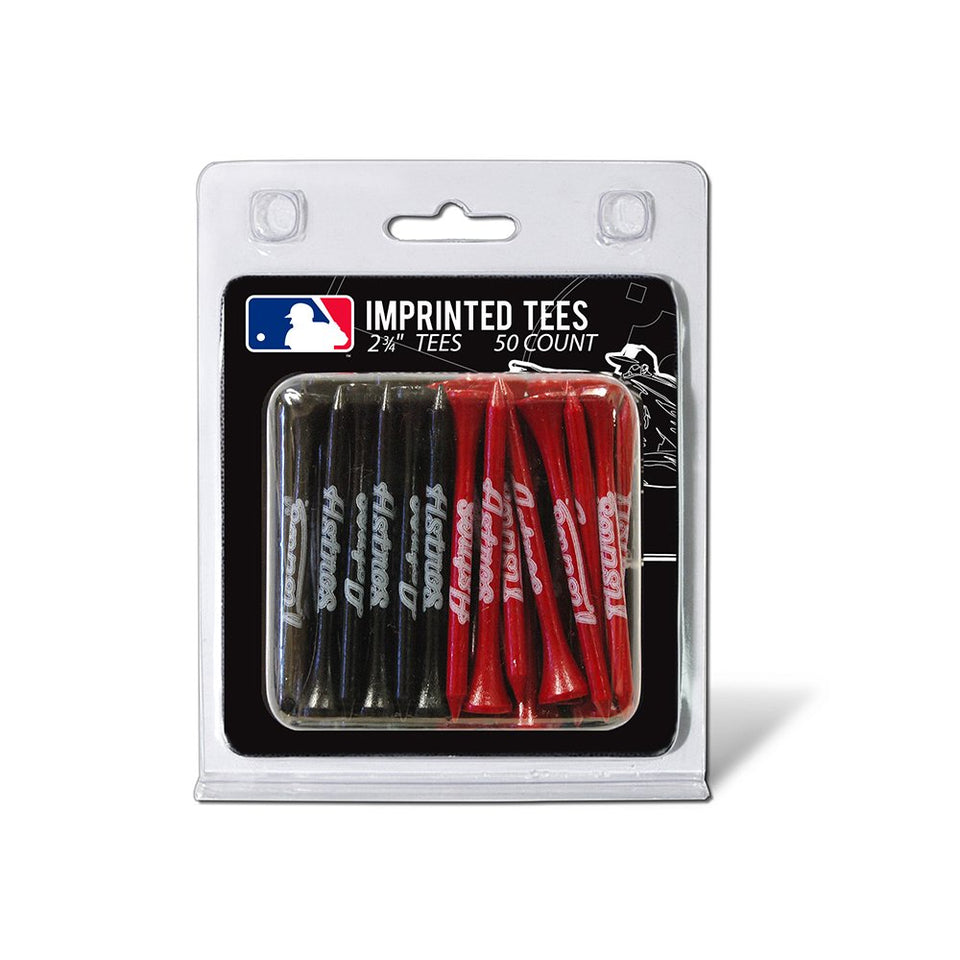 Team Golf MLB Houston Astros tees 50-pack with dual colors for team spirit on course