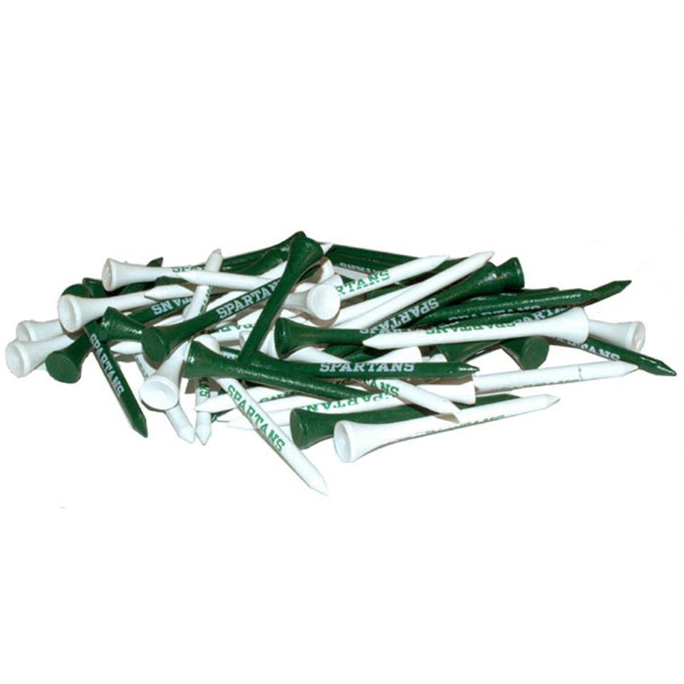Team Golf Michigan State Spartans tees, 2-3-4 inch length, for consistent drives and team spirit.