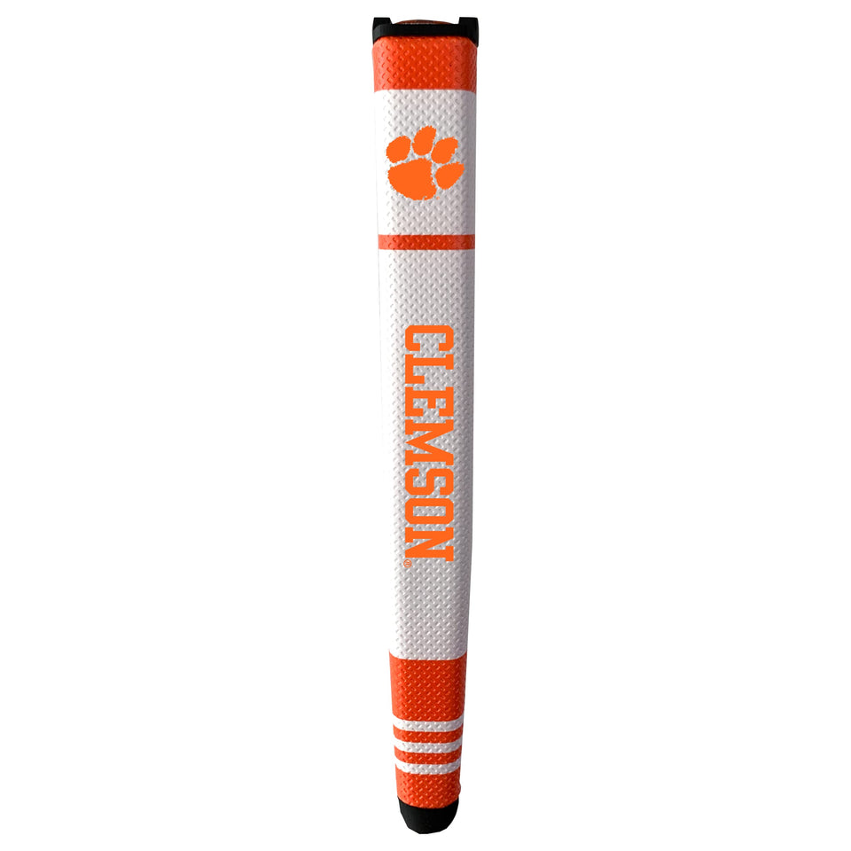Team Golf Clemson NCAA putter grip multicolor front view improves grip and control.