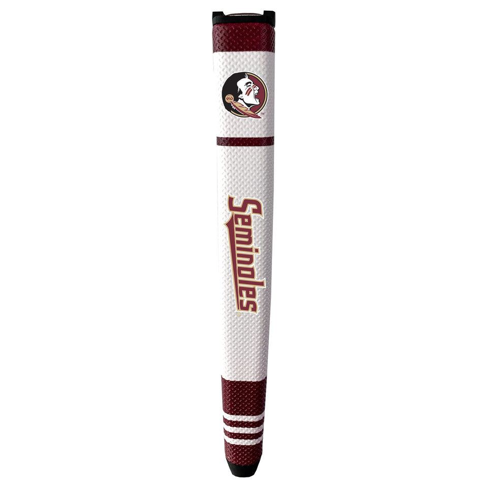 Team Golf NCAA putter grip in multi-colored design for enhanced control on greens