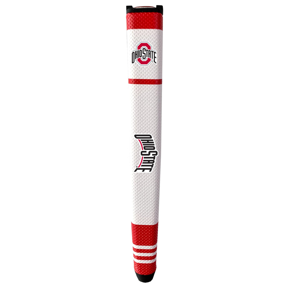 Team Golf NCAA putter grip in multi-colored design for enhanced feel and control