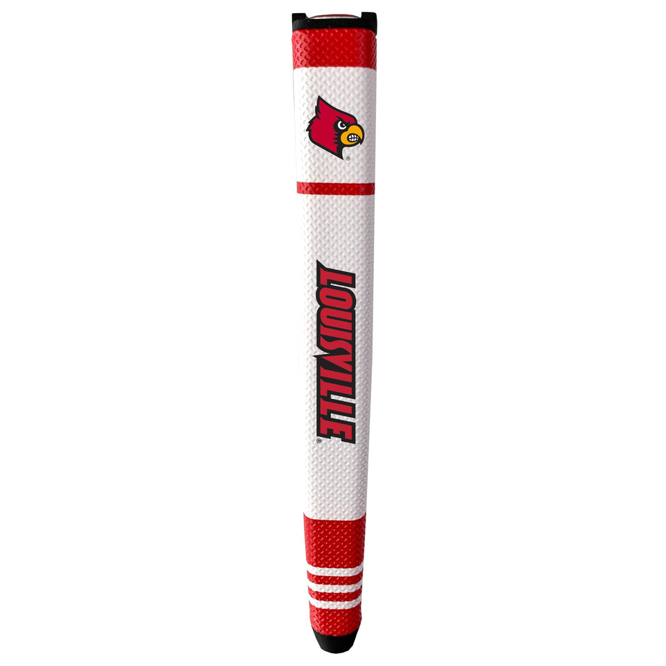 Team Golf NCAA putter grip in multi-colored design improves grip control on the green