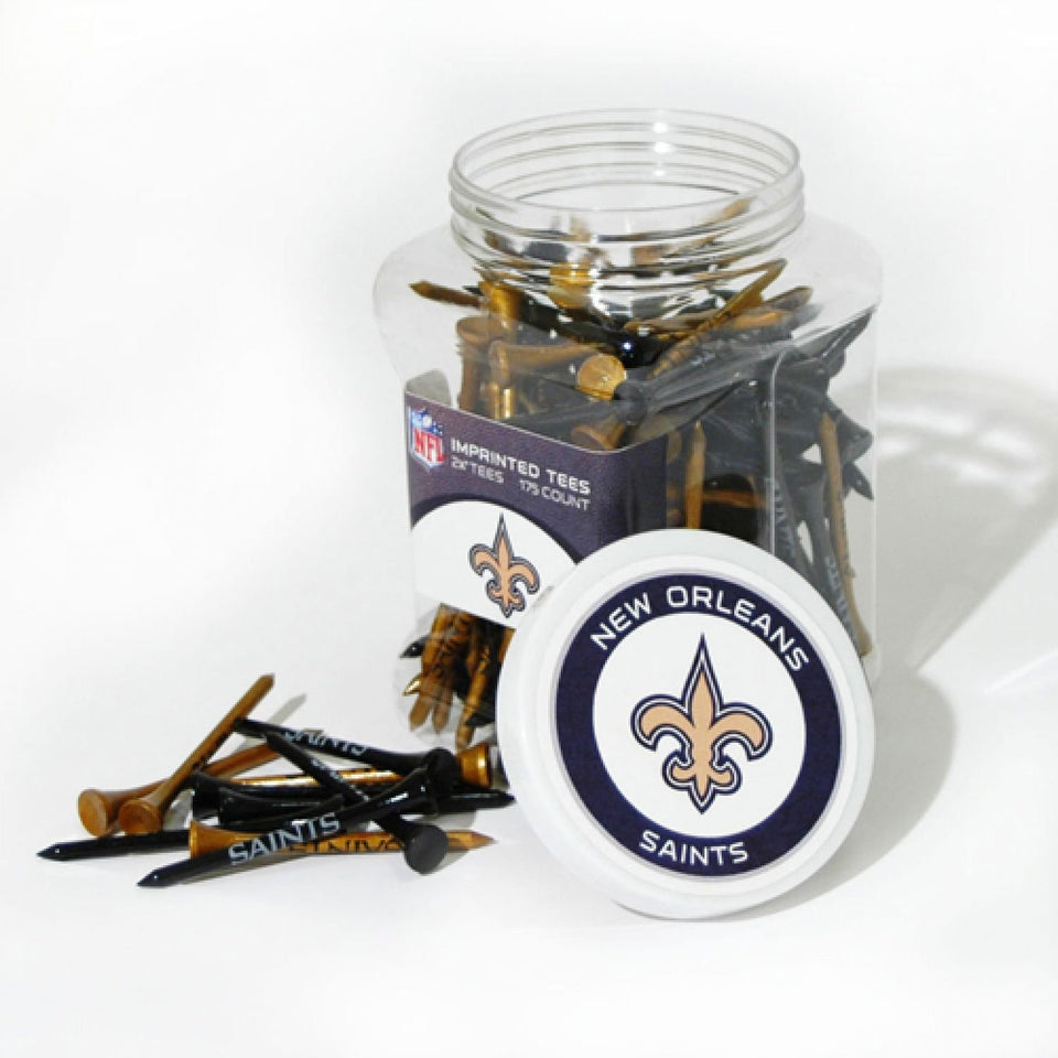 Team Golf New Orleans Saints 175-tee jar ready for practice and game-day rounds.