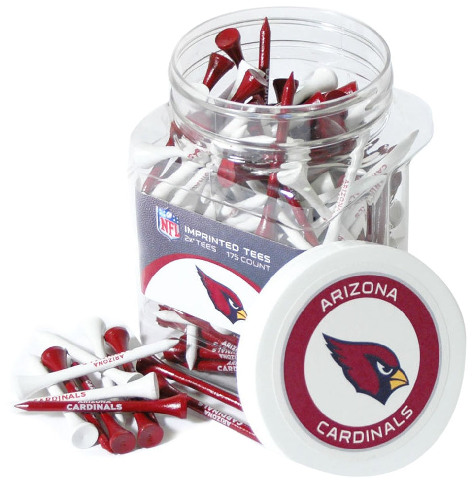 Team Golf Arizona Cardinals tees in a jar for team-spirited rounds on the course.