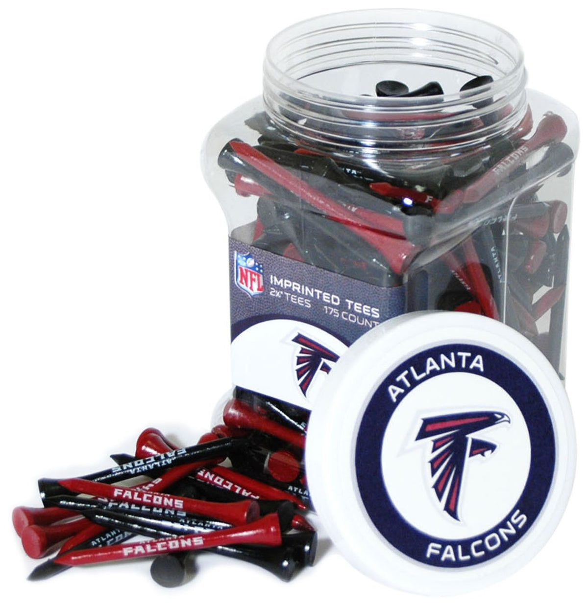 Team Golf Atlanta Falcons tees in a jar for effortless range setup