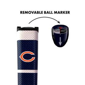 Team Golf Chicago Bears ball marker grip with magnet stays securely on the grip.