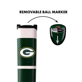 Team Golf Green Bay Packers removable gel top marker on grip for quick alignment