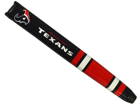 Team Golf Houston Texans grip close-up shows a durable, jumbo pistol shape on the handle.