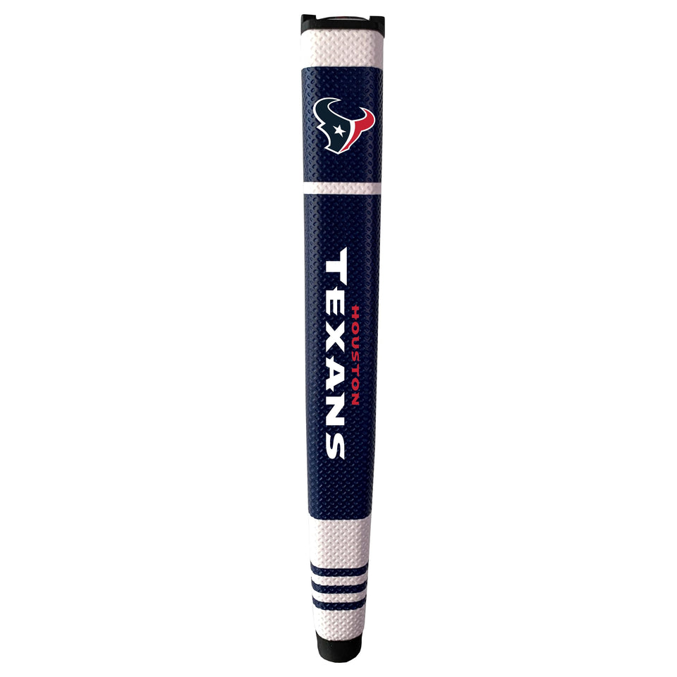 Team Golf NFL Houston Texans putter grip on a club, soft polyurethane surface for comfortable control.