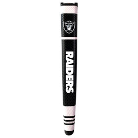 Team Golf NFL Las Vegas Raiders putter grip in a multi-colored design boosts grip and team pride on greens.