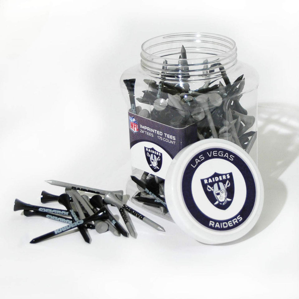 Team Golf NFL Las Vegas Raiders tees jar with team colors ideal for on-course display