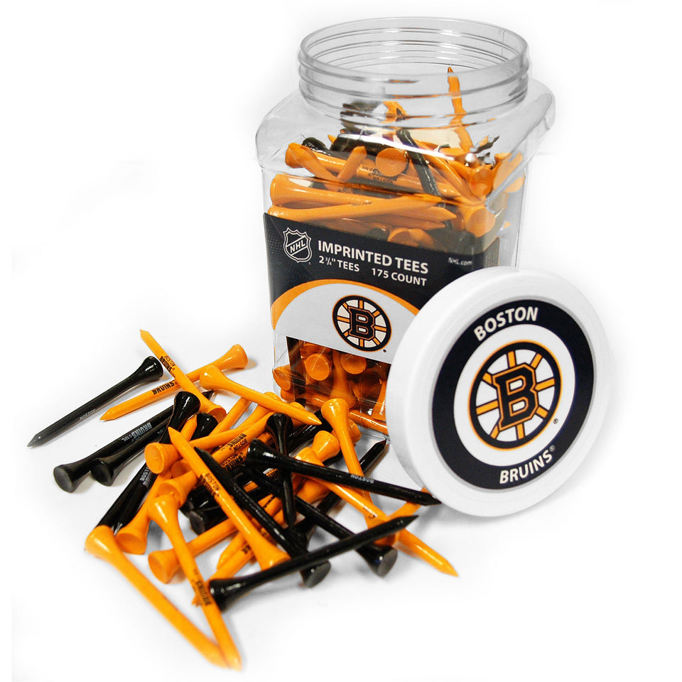 Team Golf NHL Boston Bruins 175-tee jar for on-course team pride and quick tee setup.