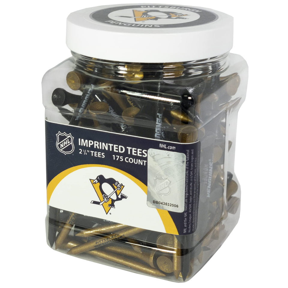 Team Golf NHL Pittsburgh Penguins jar of tees enhances on-course team spirit for fans