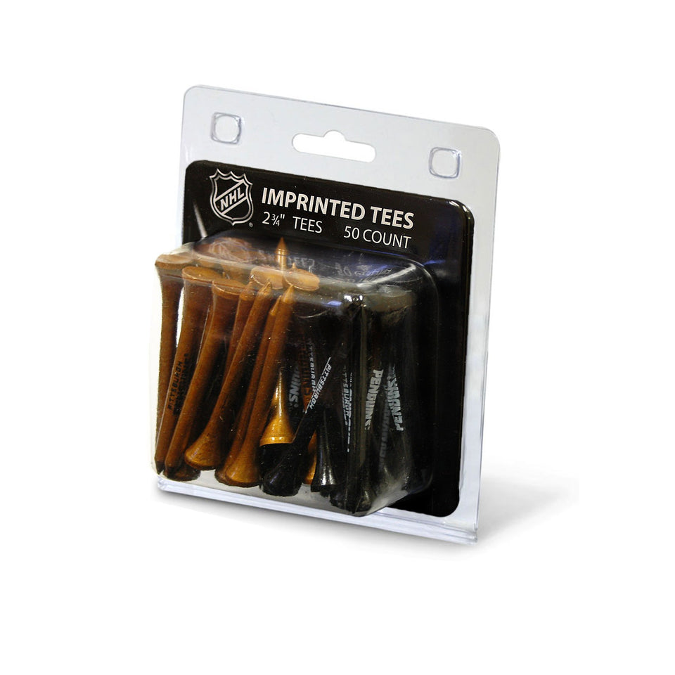 Team Golf NHL Pittsburgh Penguins tees 50-pack on the course, ideal for showing team pride.