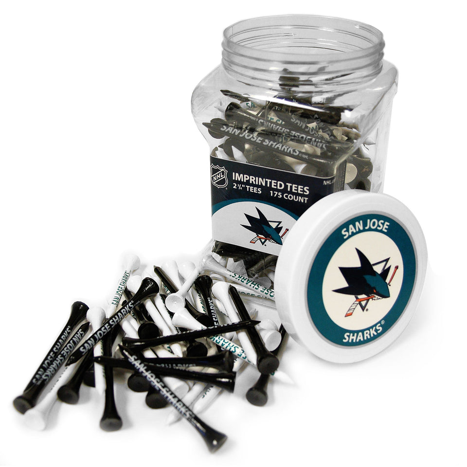 Team Golf NHL San Jose Sharks tees jar ready for on-course use and team pride
