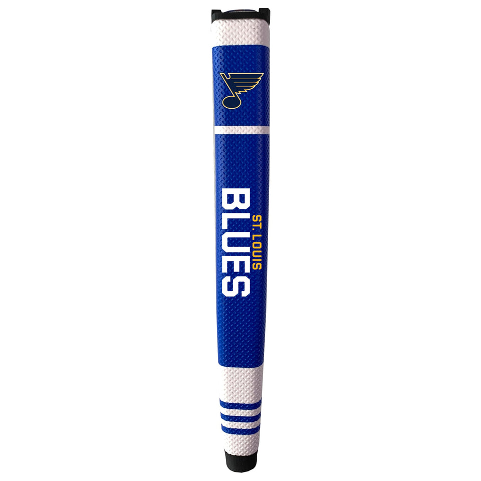 Team Golf NHL St. Louis Blues putter grip with logo for better control on greens.