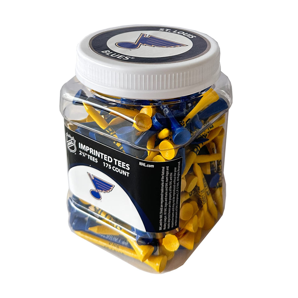 Team Golf NHL St. Louis Blues tees jar showcases team spirit with 175 regulation tees