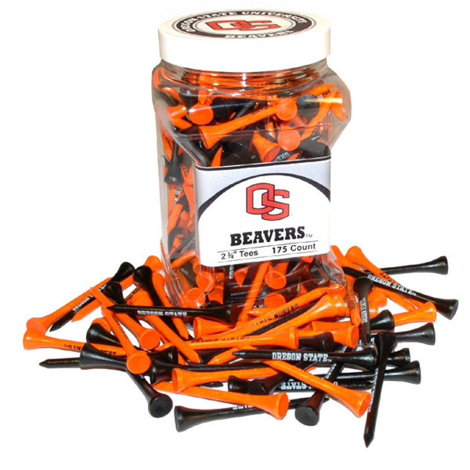 Team Golf Oregon State Beavers tee jar with 175 tees for quick on-course setup
