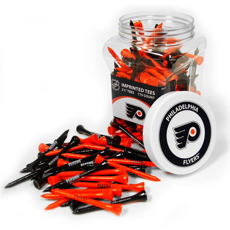 Team Golf Philadelphia Flyers tees jar for game-day tee-offs and team pride