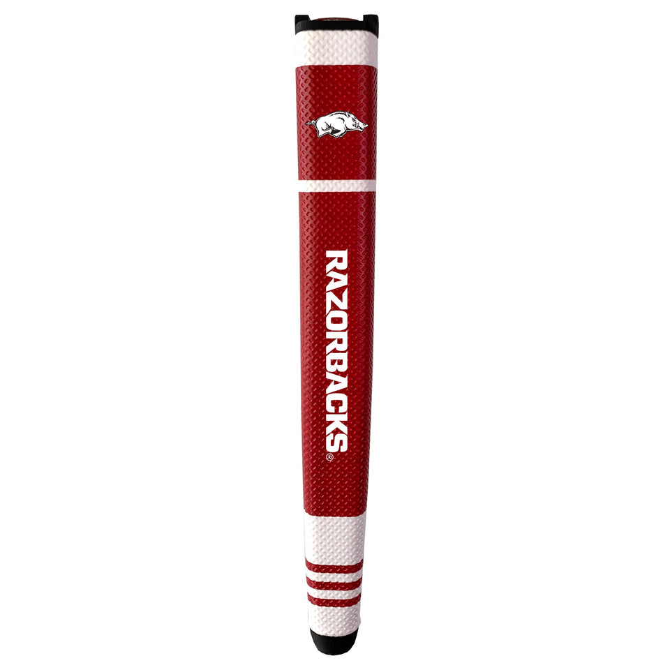 Team Golf Razorbacks putter grip with gel-top marker for secure alignment on greens.