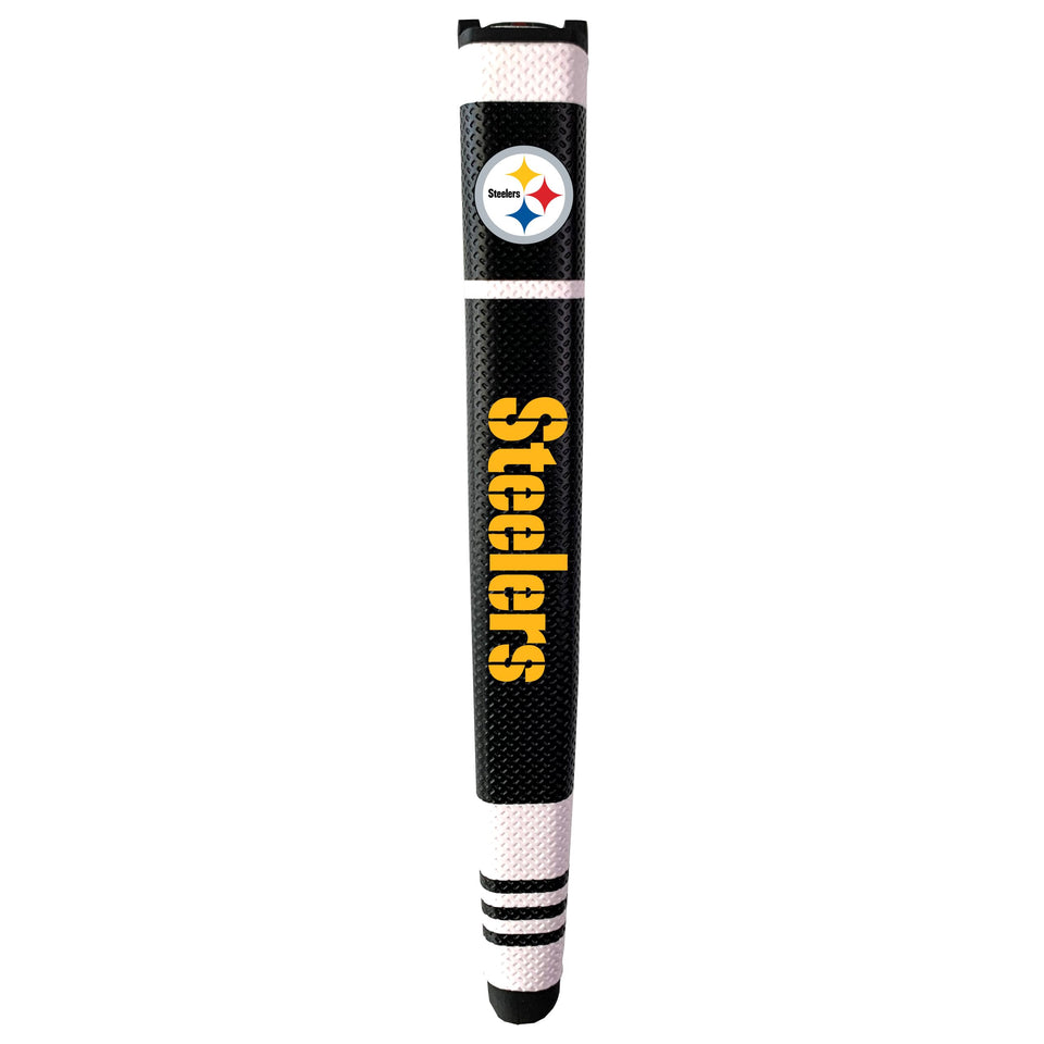Team Golf Pittsburgh Steelers putter grip with removable gel ball marker for easy game day use.