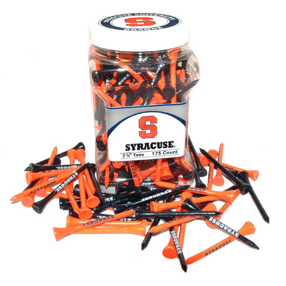 Team Golf Syracuse Orange tees jar on display, perfect for game-day teeing.