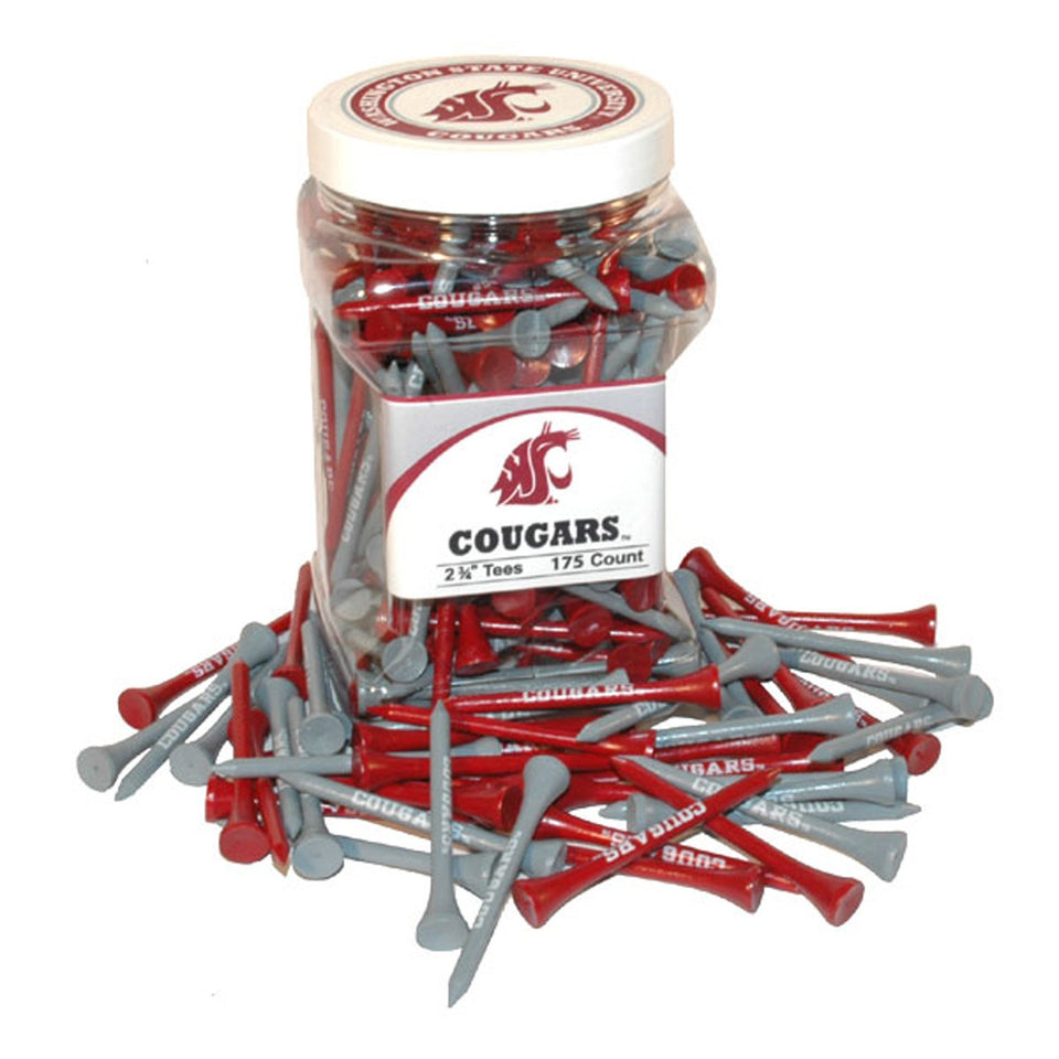 Team Golf Washington State Cougars tee jar with 175 regulation tees for on-course setup.