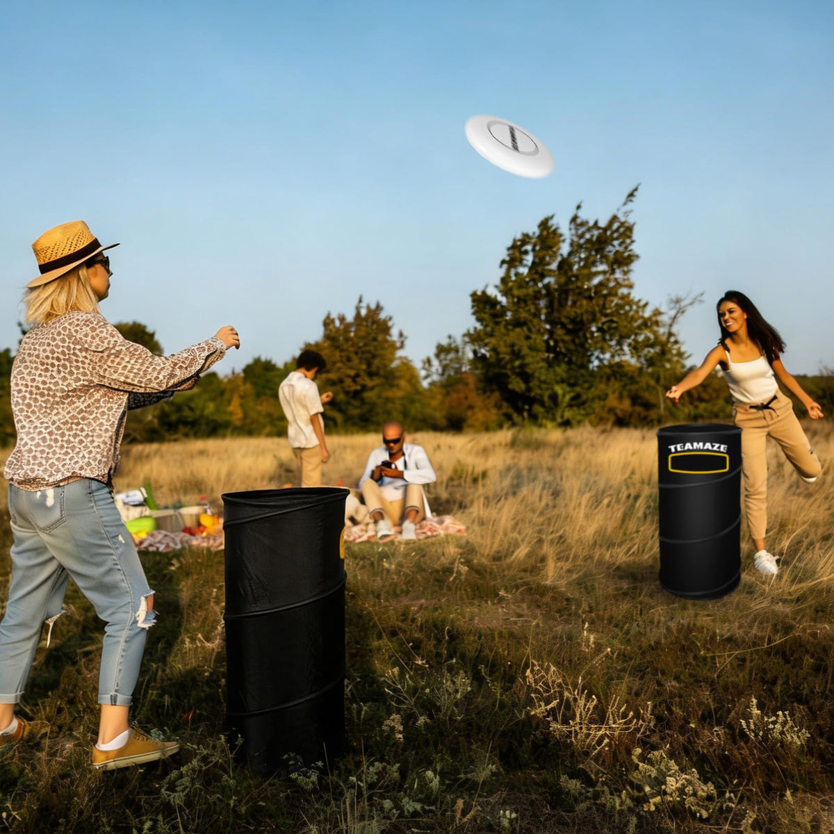 Teamaze outdoor lawn setup for portable entertainment