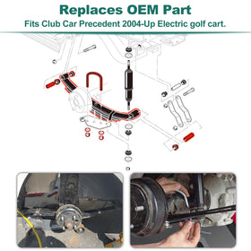 Durable bushings and sleeves included for long-lasting performance