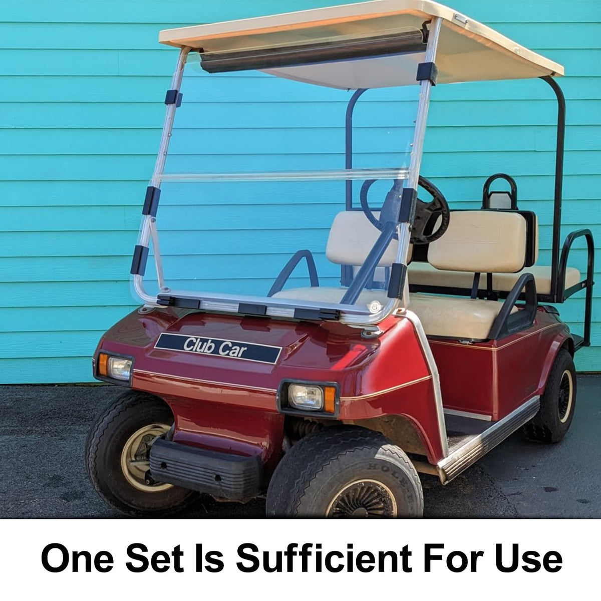 TechInovat Club Car windscreen clip compatibility for 1x1 tube ensures fit