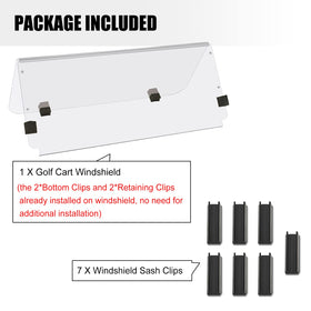 Windshield dimensions 39.7 by 34.6 inches for Club Car DS fit.