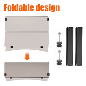TechInovat EZGO TXT windshield installation hardware ready for quick drill-free mounting