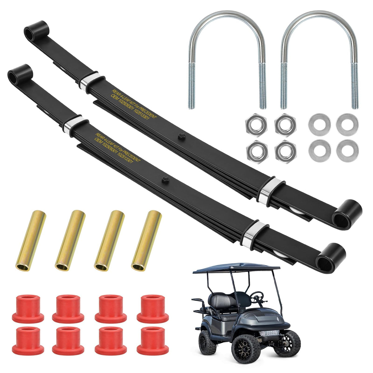 TechInovat rear leaf springs kit for Club Car Precedent/Onward enhances ride stability