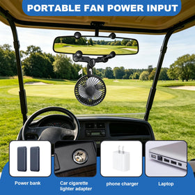 TechInovat rearview fan offers 3-speed control for personalized comfort