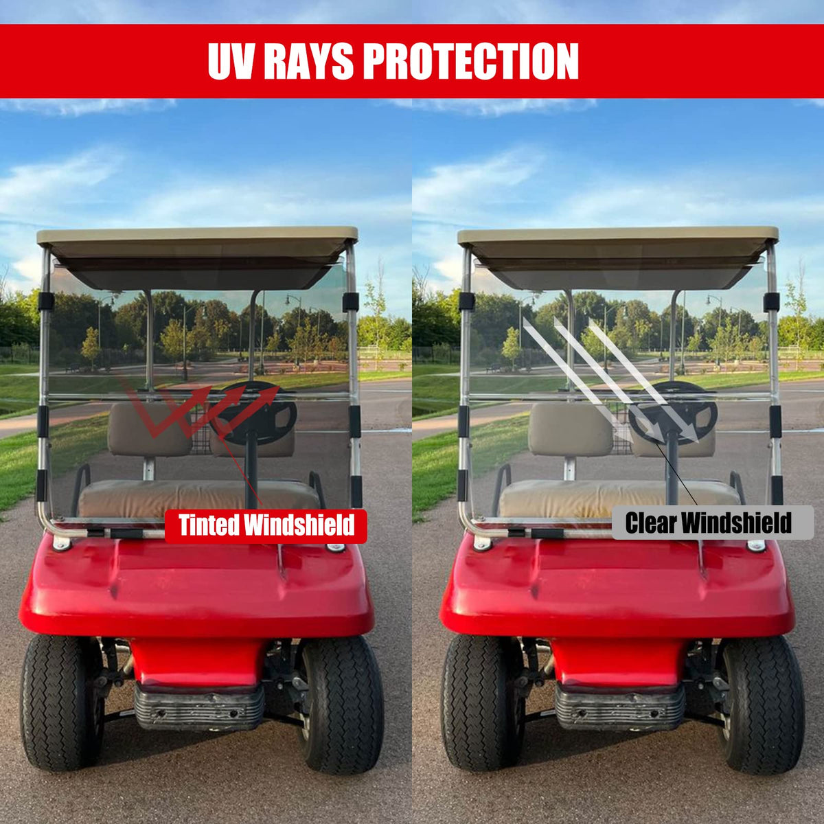 TechInovat weather protection windshield helps riders stay comfortable in rain or sun