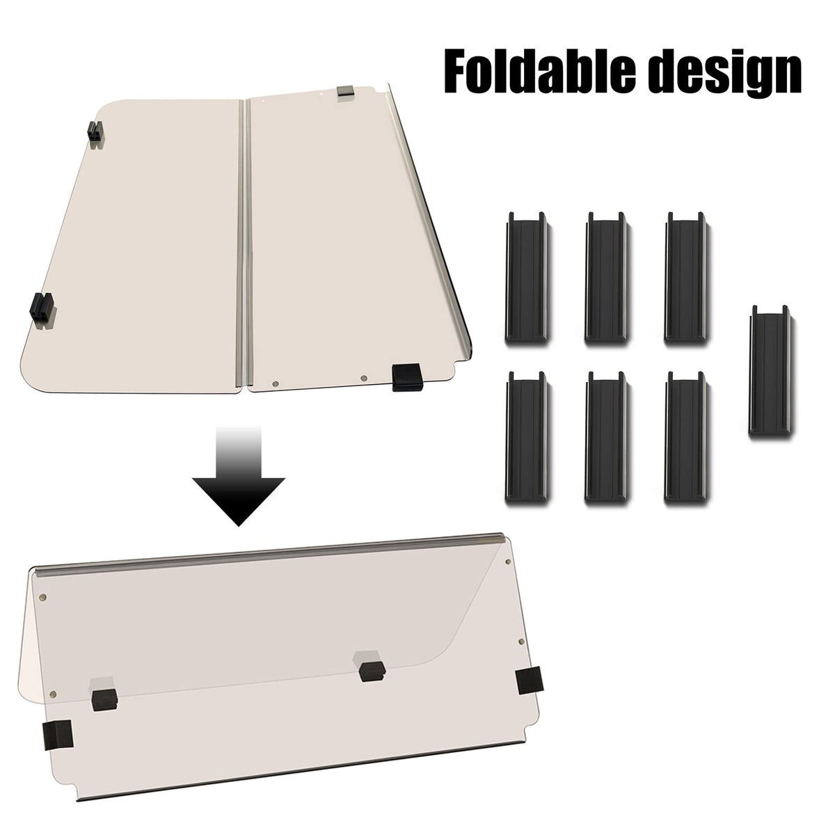 TechInovat windshield dimensions 39.7 by 34.6 inches offer ample coverage