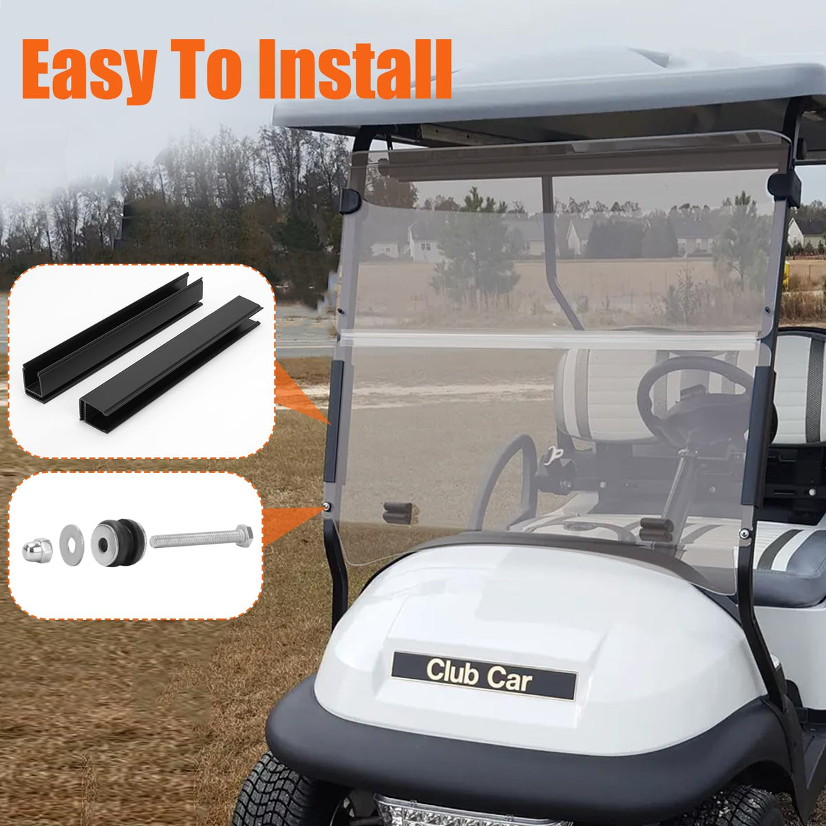 TechInovat smoke-tinted windshield enhances visibility in bright sun.