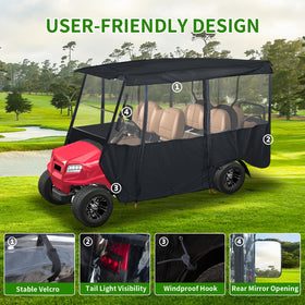 Tecoom fits most 4+2/6-seat EZGO Yamaha Club Car carts