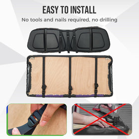 Tecoom front seat cover on Club Car DS highlights premium vinyl and water repellence