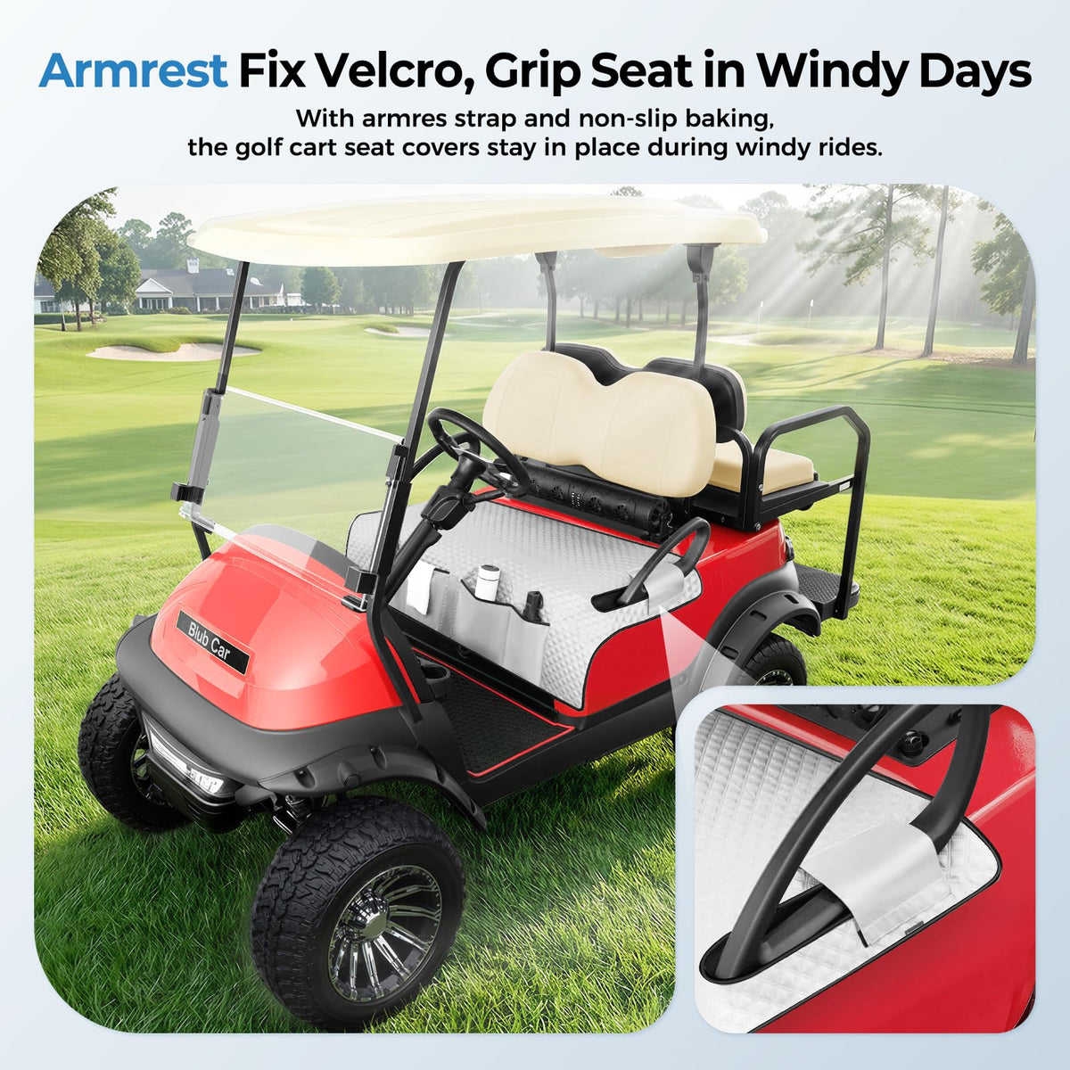 Tecoom golf cart seat towel easy-clean fabric depois rounds