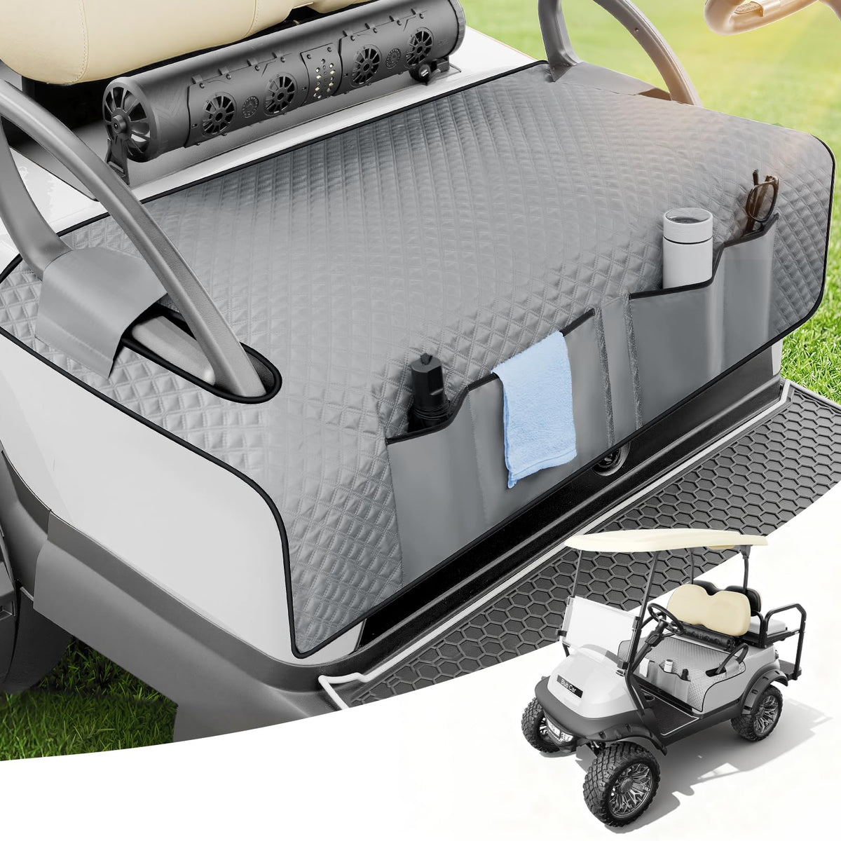 Tecoom golf cart seat towel front-seat coverage protects seats and fits multiple cart brands.
