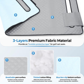 Tecoom seat towel with non-slip backing stays secure during rides.