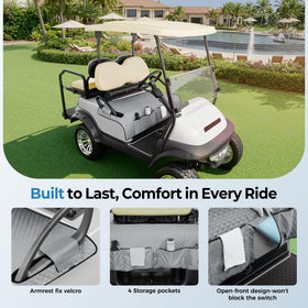 Tecoom towel's cushioned center adds comfort and reduces seat impact.