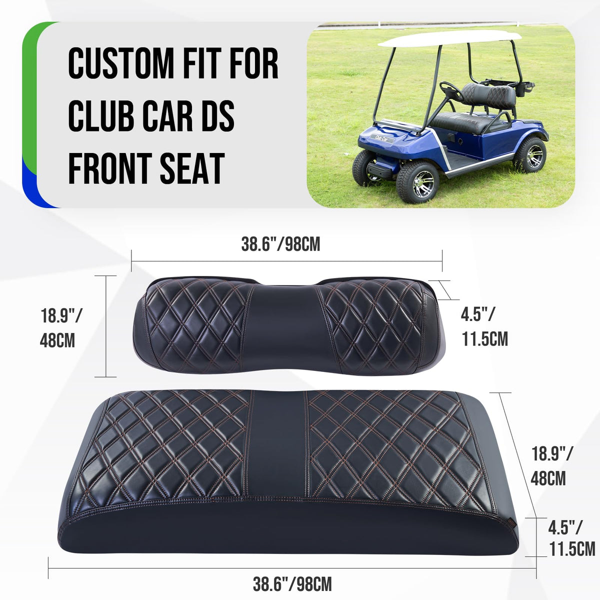 Tecoom UV-resistant vinyl guards against sun fading for longer seat life.