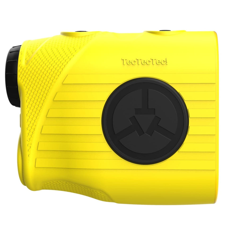 TecTecTec KLYR yellow case, front view, snug fit protects on course