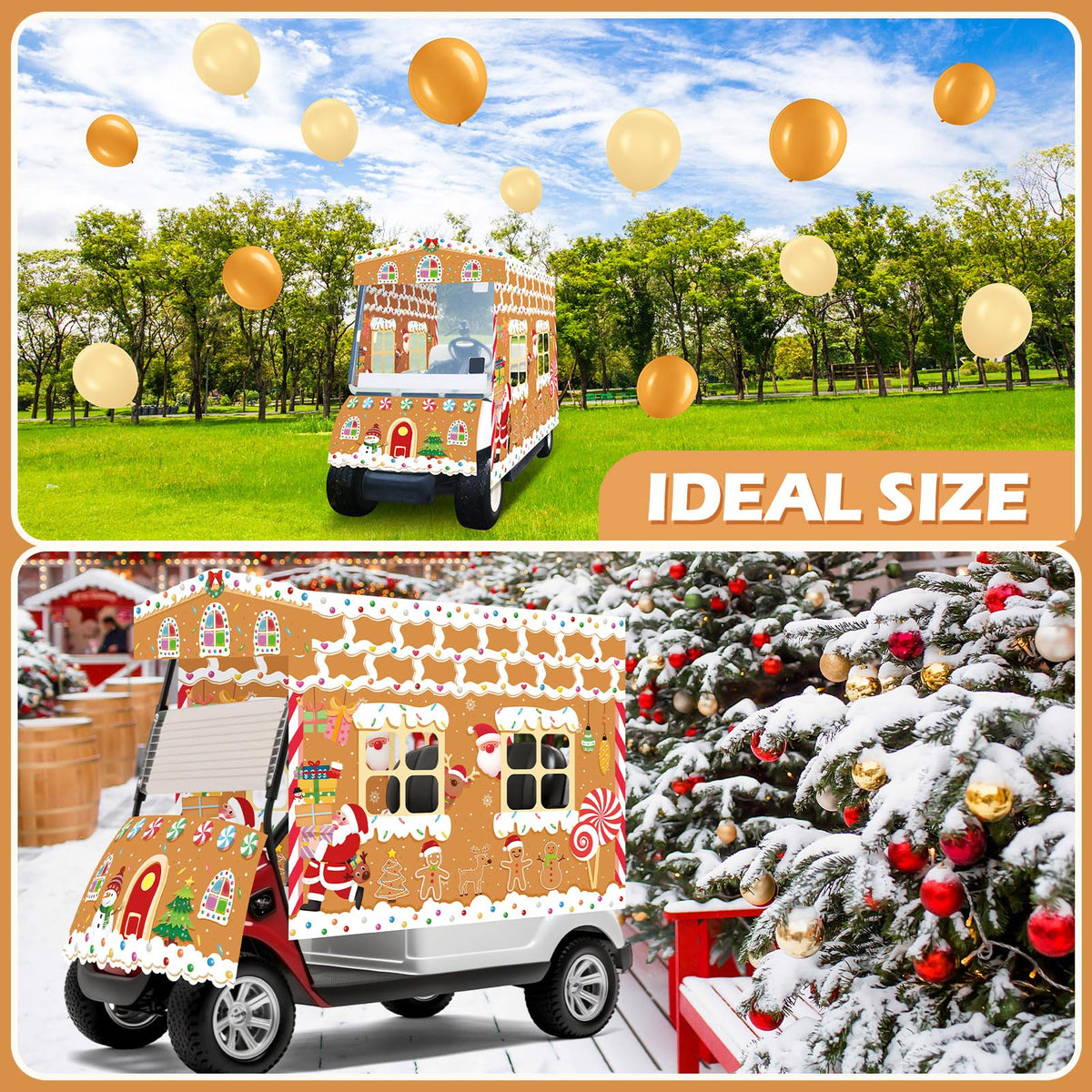 Tegeme gingerbread house ribbon one secures the backdrop with ease