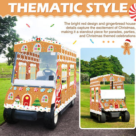 Tegeme gingerbread house roof banner adds visible charm and holiday cheer
