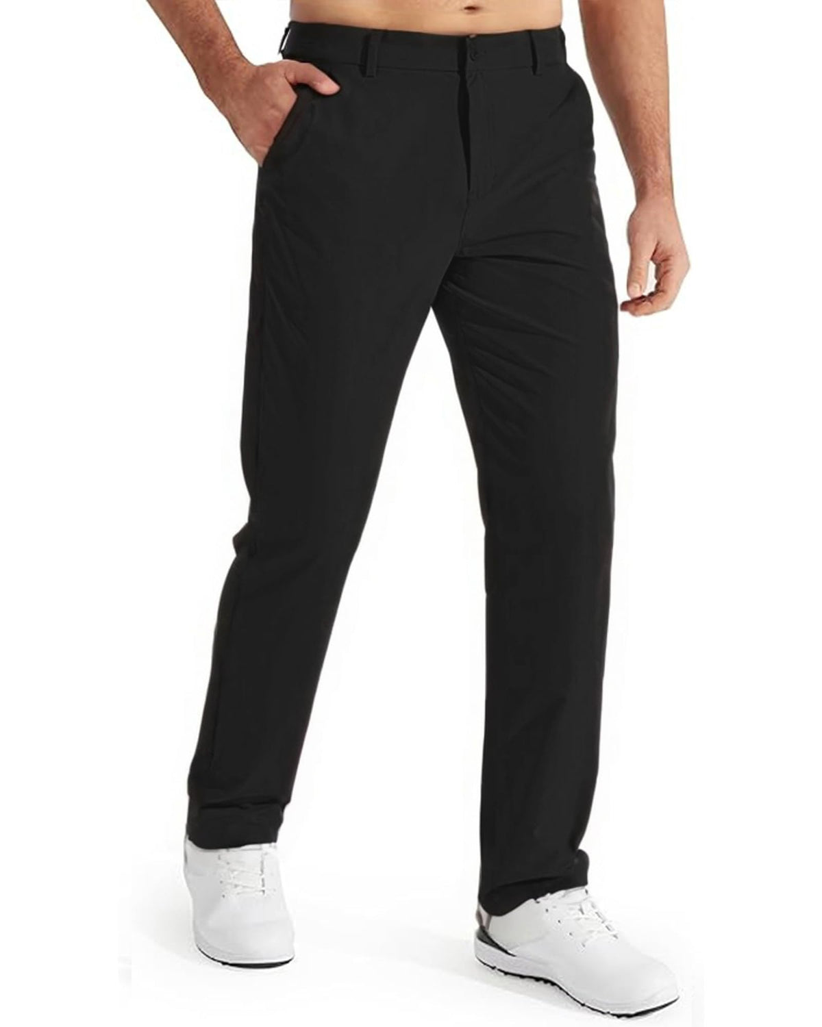 TEGIAS men's pants offer high elasticity for athletic activities without stiffness.