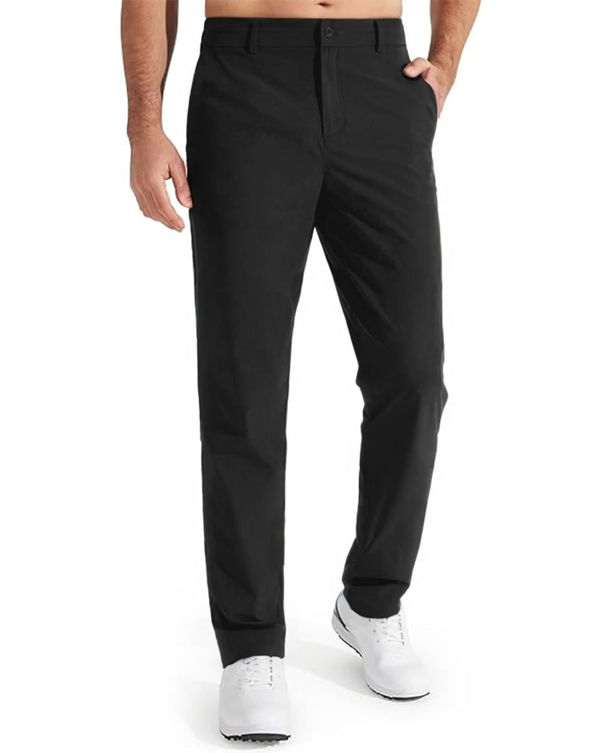 TEGIAS golf pants for men show ice-silk fabric for breathable comfort during play.